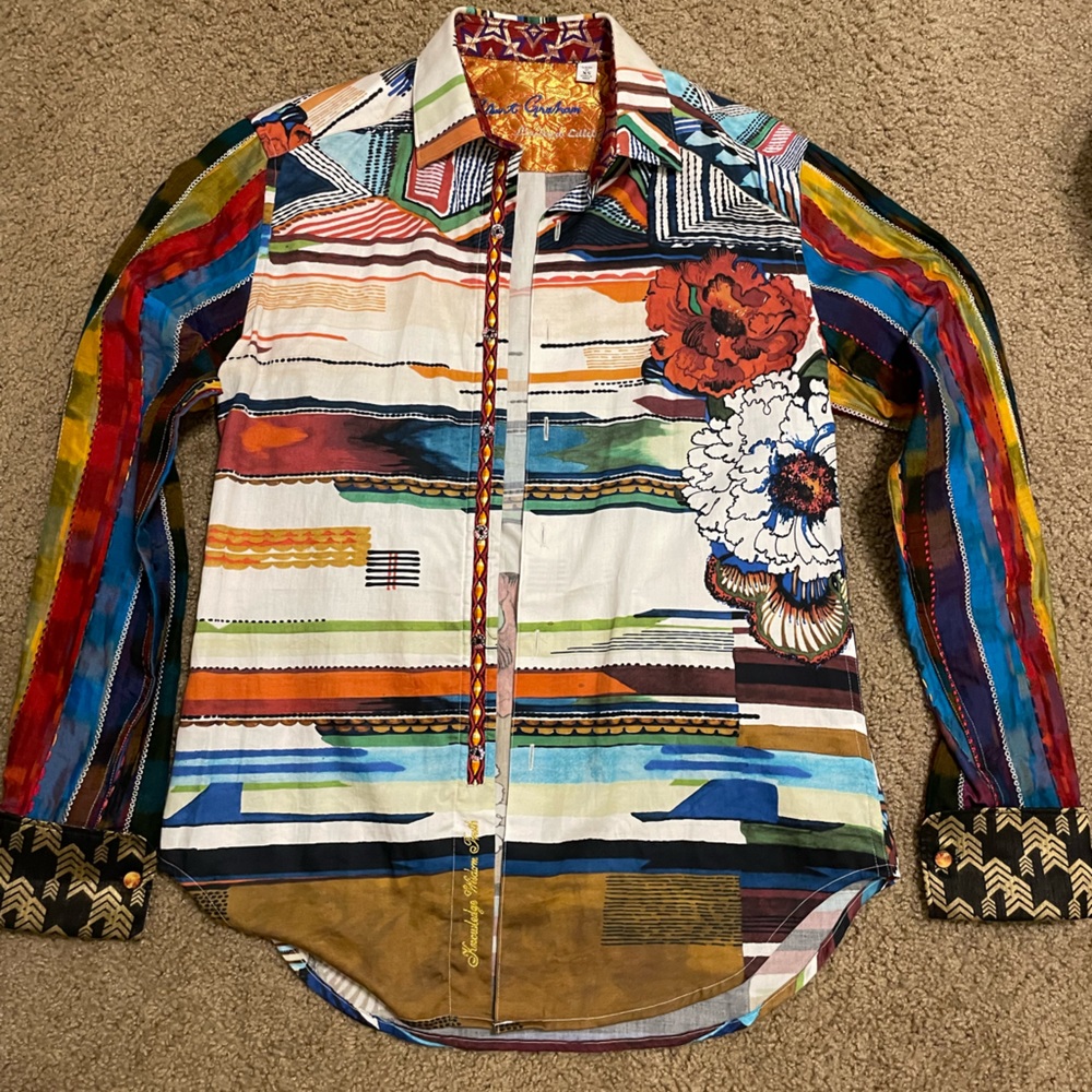 COPY - Robert graham floral button down shirt. Rare!